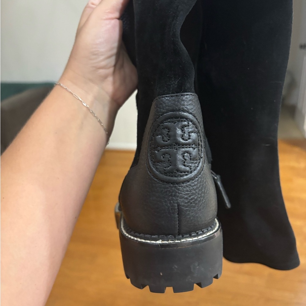 Tory burch knee high leather and suede boots - Picture 4 of 8